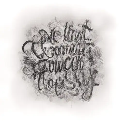 no limit gonna touch the sky cursive font tattoo tattoo design idea