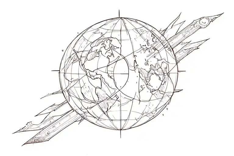 Atlas tattoo design idea