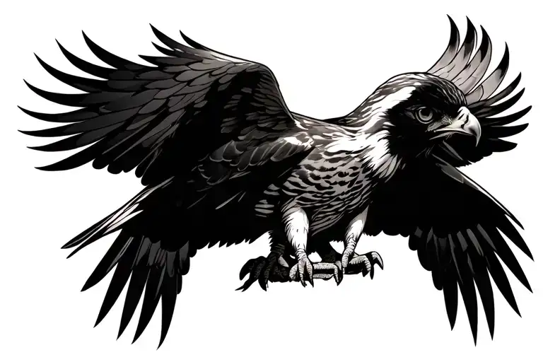Red Tailed Hawk tattoo design idea