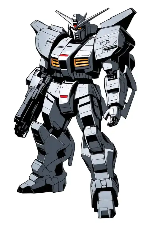 Universal Century Gundams and Mobile suites leg sleeve tattoo design idea