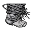 ankle chain tattoo design idea