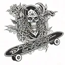 skateboard tattoo design idea