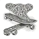 skateboard tattoo design idea