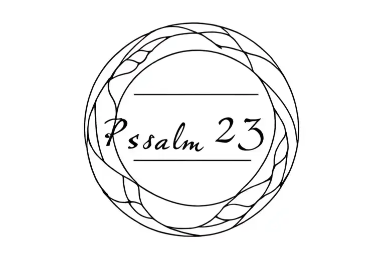 psalm 23 tattoo design idea