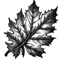 sycamore leaf tattoo design idea