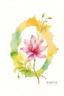 Kshitij Kritika Kirti written inside surrounded tattoo design idea