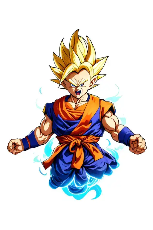 Majin Boo Dragon Ball Z with the adult in the air tattoo design idea