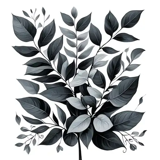 Banjo Australiana eucalyptus leaves bottle brushes tattoo design idea