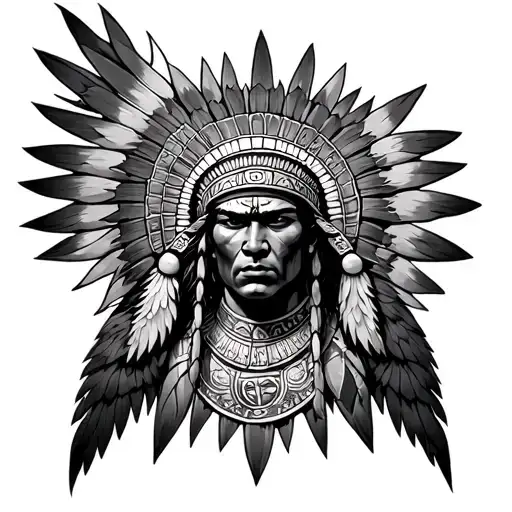 aquila a 2 teste inca warrior with sun tattoo design idea