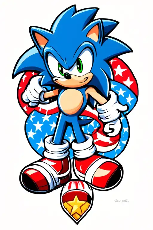 sonic the hedgehog sexy tattoo design idea