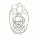 pennywise clown tattoo design idea