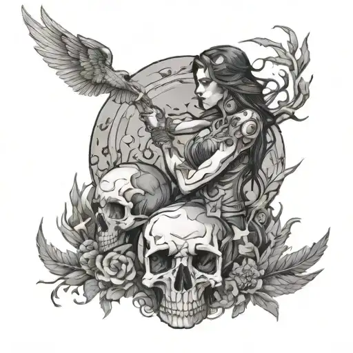 fall of icuras tattoo design idea