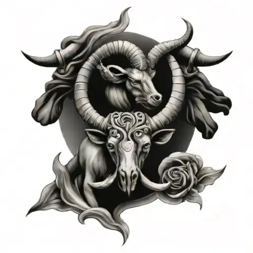 Aries Sagittarius tattoo design idea