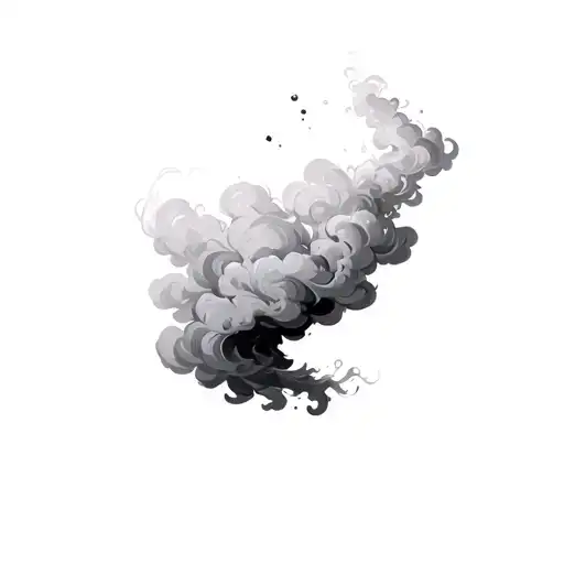 Filler Clouds and Smoke tattoo design idea