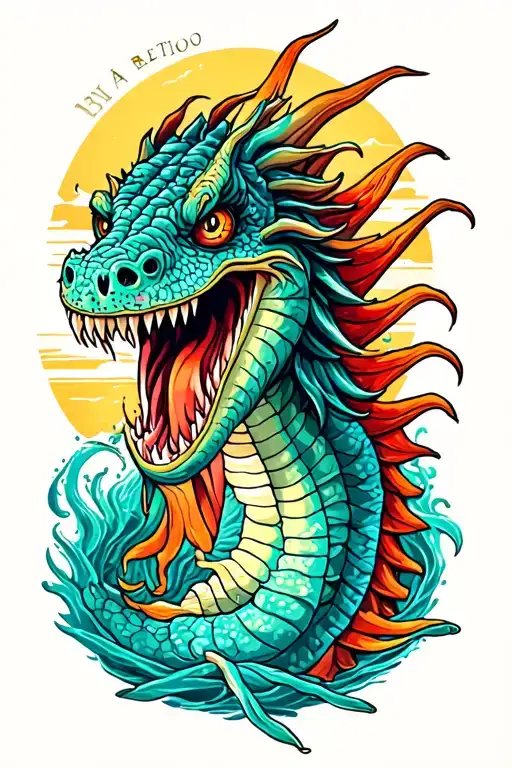 Sea Monster tattoo design idea