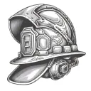 hard hat construction tattoo design idea