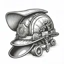 hard hat construction tattoo design idea
