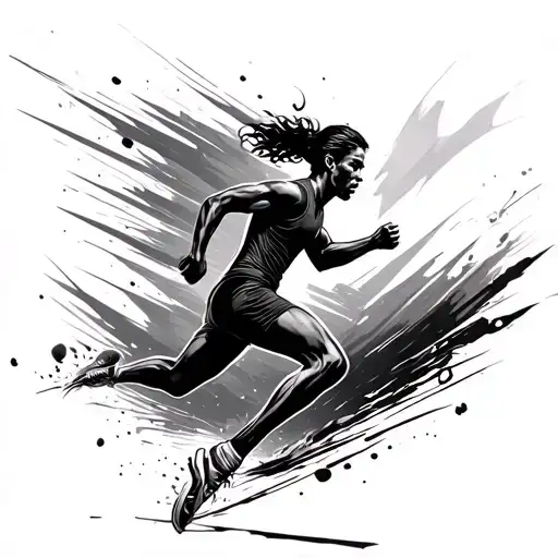 Runner tattoo design idea