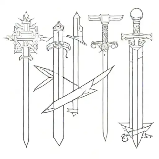 buster sword embrace your dreams tattoo design idea
