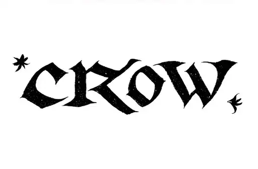 "crow" tattoo design idea