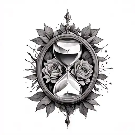 Memento Mori Hourglass tattoo design idea