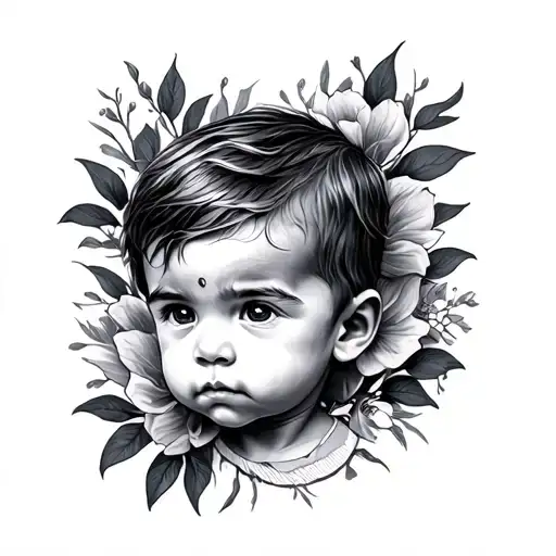 first son born tattoo design idea