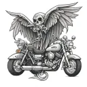 Harley wings tattoo design idea