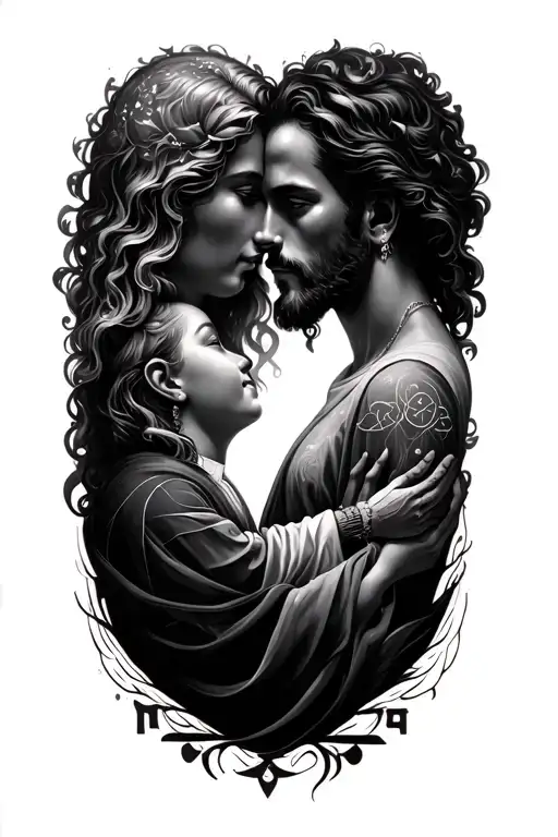 kabbalah, family, love, god tattoo design idea