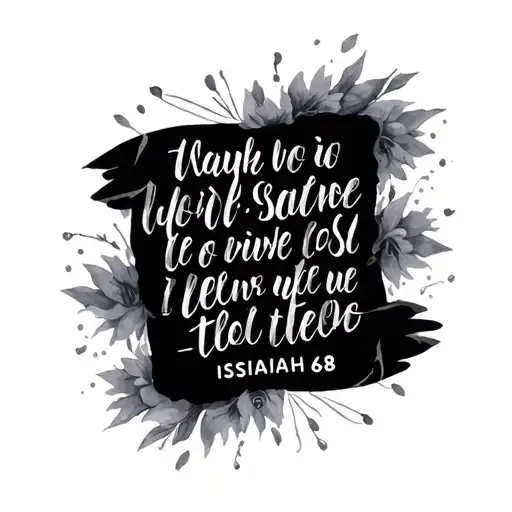 ISAIAH 6:8 Bible verse tattoo design idea