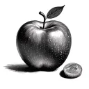 apple penny table tattoo design idea