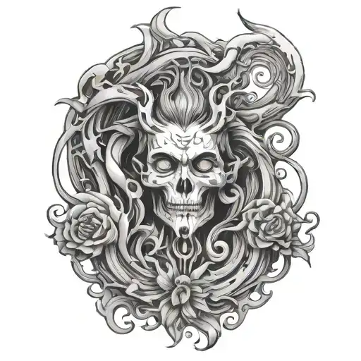 surrender to change or suffer in a loop made tattoo design idea