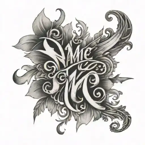 name written tattoo design idea