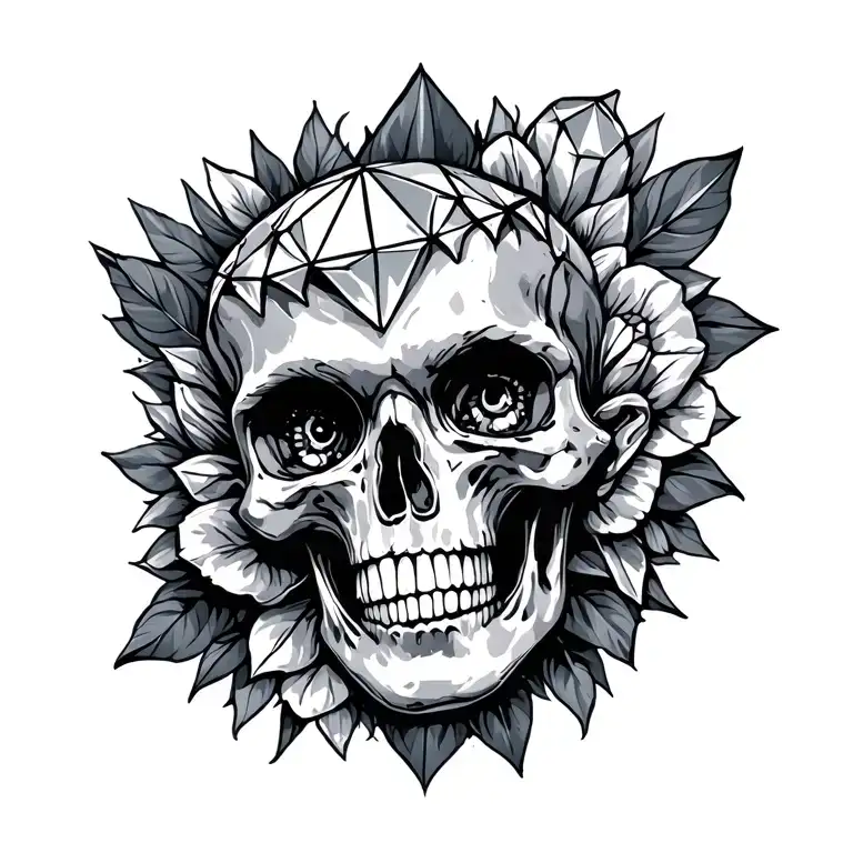 shine and crazy and diamond tattoo design idea