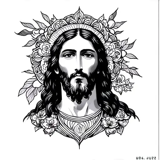 Jesus In Japanese tattoo design idea
