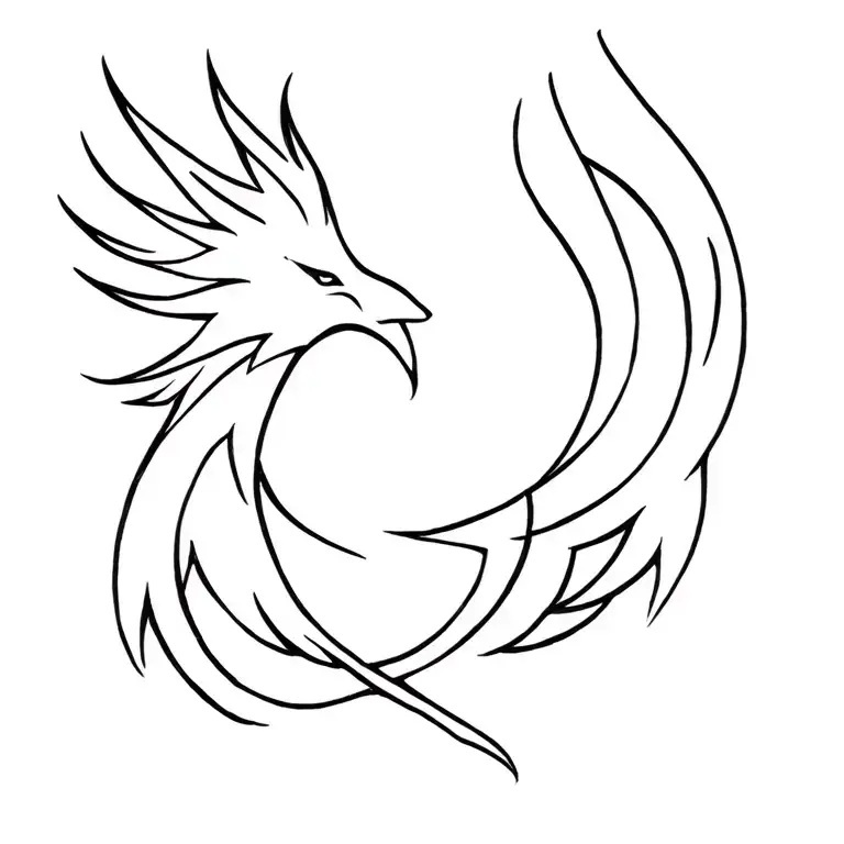Viking, rune, Phoenix tattoo design idea
