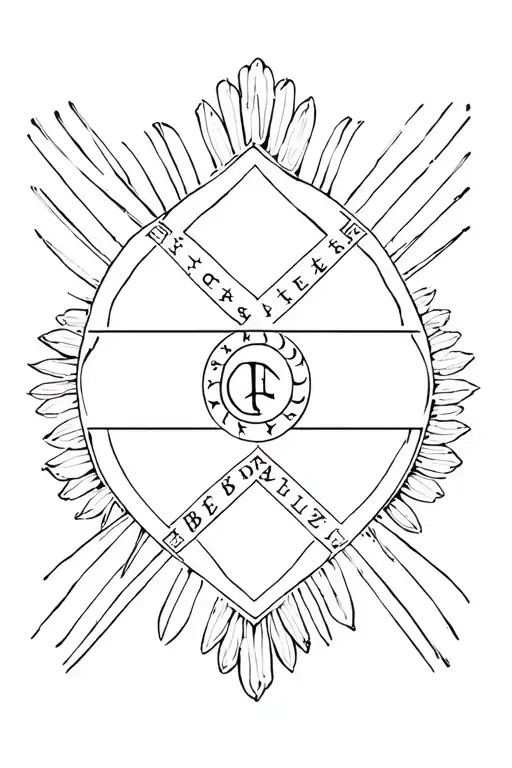 Belize Flag primarily black and white tattoo design idea