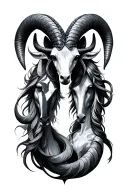Aries, Capricorn, Gemini, Virgo and Gemini all linked together tattoo design idea