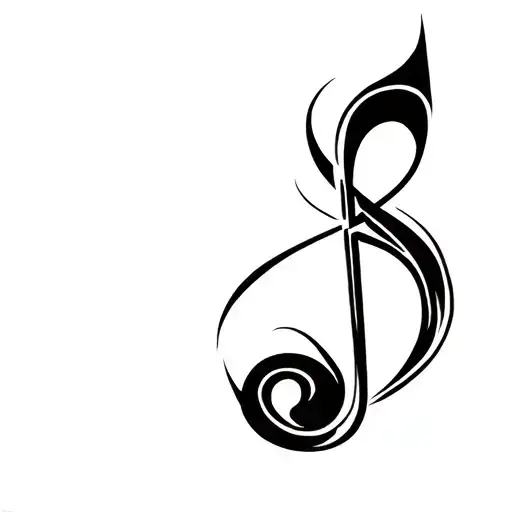 music note fading off tattoo design idea