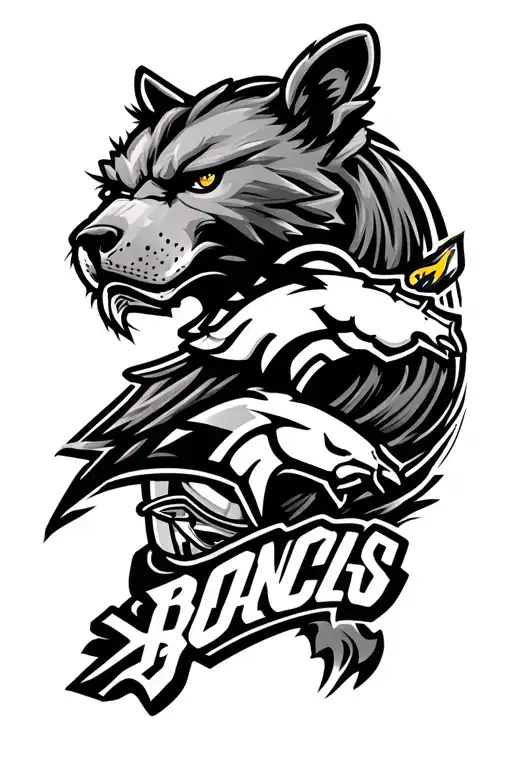 Michigan wolverines Denver broncos tattoo design idea