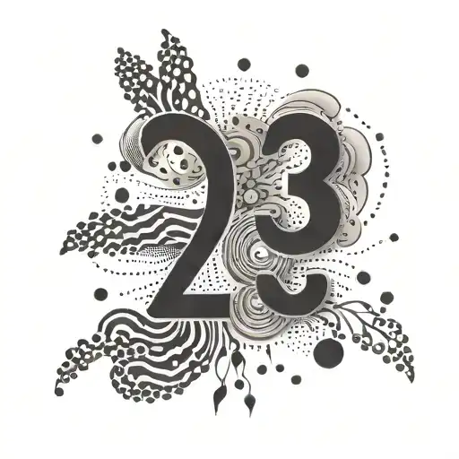 Incorporate the number 23 and the phrase 'thoughts aren't facts' in a creative and meaningful way tattoo design idea