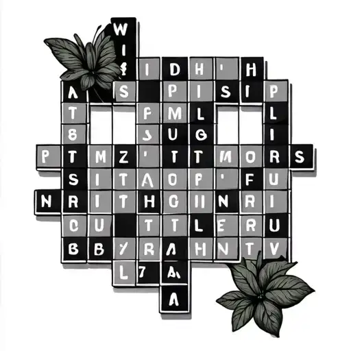 Crossword Puzzle tattoo design idea