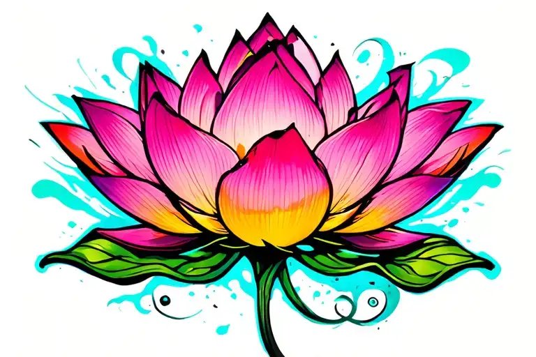 lotus tattoo design idea