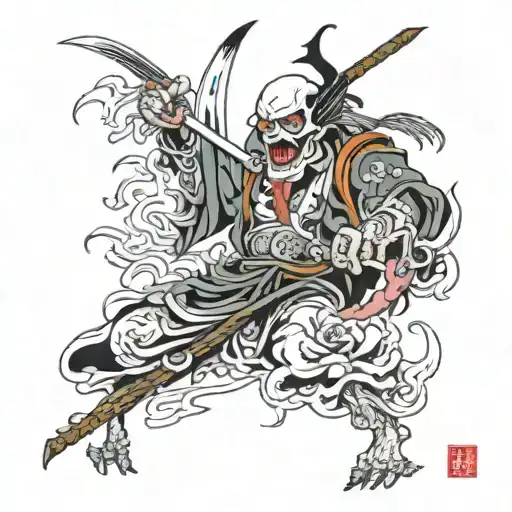 shinigami god of death tattoo design idea