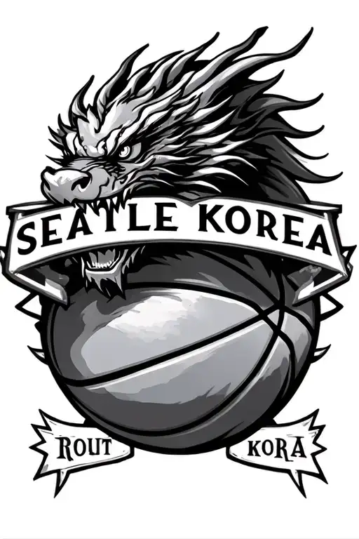 basketball, Seattle, Korea, dragon tattoo design idea
