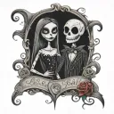 Jack And Sally tattoo design idea