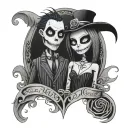 Jack And Sally tattoo design idea
