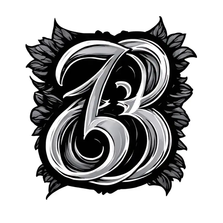 number tattoo design idea