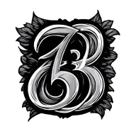 number tattoo design idea