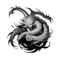 anime dragonball shen long fight tattoo design idea