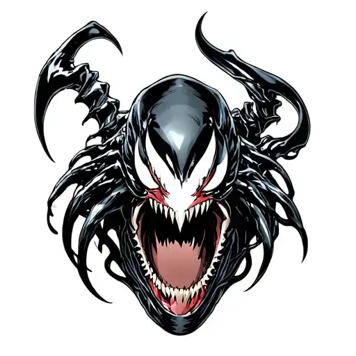 venom marvel tattoo design idea